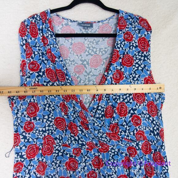 ModCloth rose print Outgoing Guidance Surplice Top, size 2X - Picture 10 of 16